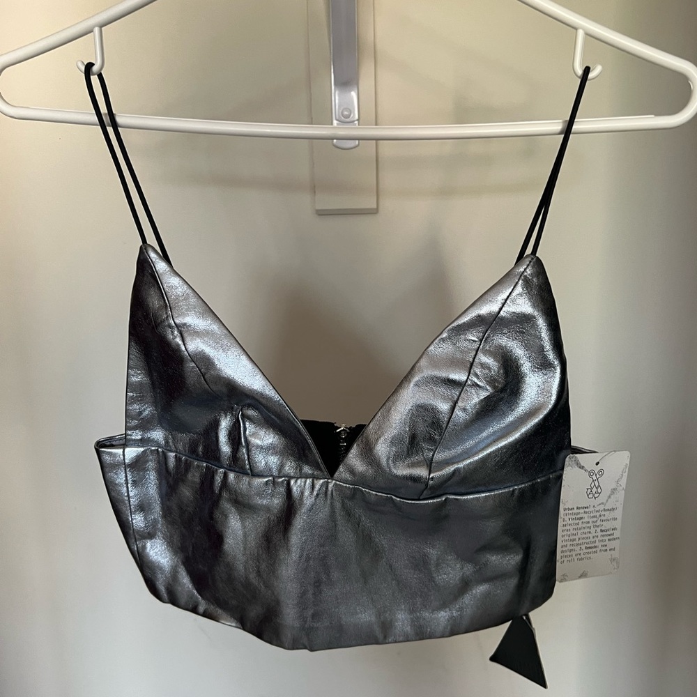 Silver crop top from Urban Outfitters - new with tags